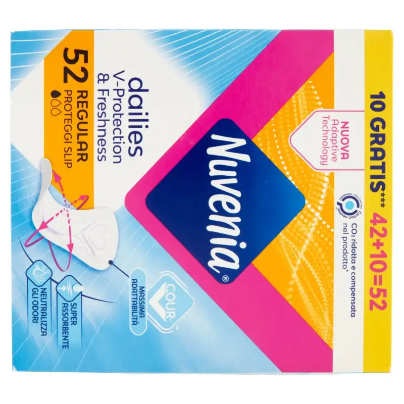 Nuvenia Dailies Fresh Regular Slip Protector 52buc Bax 10 buc.